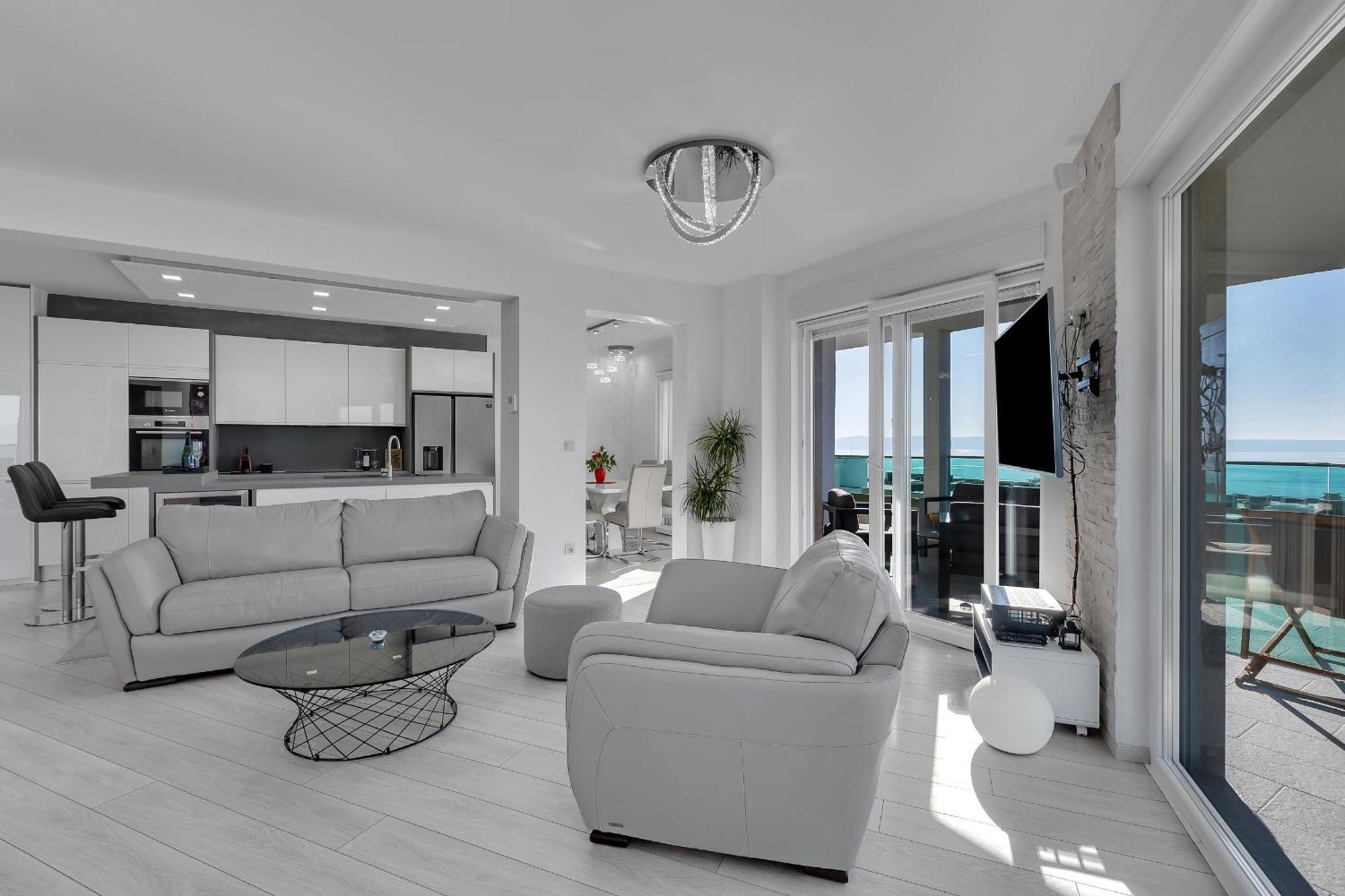 Ferienwohnung Exclusive Penthouse Big Blue With Private Jacuzzi Makarska Exterior foto